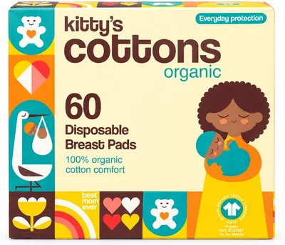 Kitty's Cottons Organic Nursing Pads - 60 Count