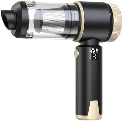 DustaClean Original Handheld Vacuum - Black & Gold Digital Display