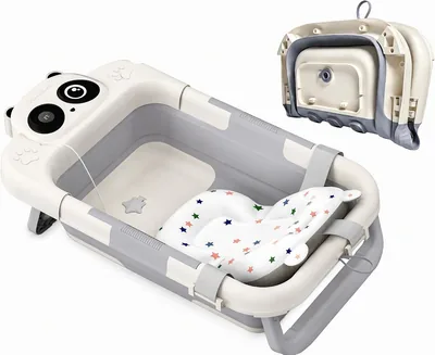 Grey Panda Foldable Baby Bath Tub - 5% Off