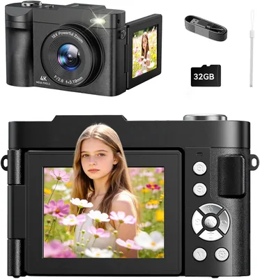 50MP Autofocus Vlogging Camera - 4K Digital Camcorder