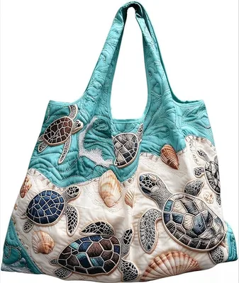 Large Printed Tote Bag - Lightweight & Foldable