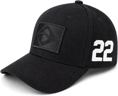 Boné 22 Brasil Bordado Premium, Aba Curva, Fecho Snapback Ajustável, Algodão, Unissex, Preto