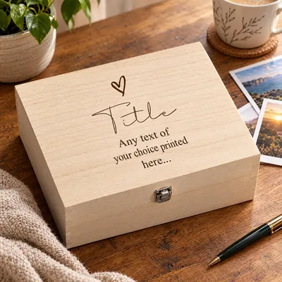 Personalised Wooden Keepsake Box - 30cm Large