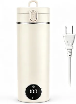 電気ポータブルトラベルケトル、小型、450ml、300W、低消費電力、6温度設定