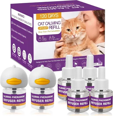 Cat Calming Pheromone Diffuser Kit - 2 Plug-ins + 4 Refills