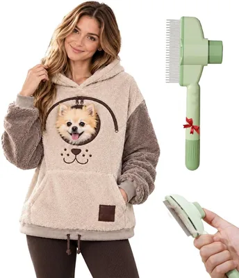 WillowHearts Pet Pouch Hoodie Sweatshirt with Carrier Pocket