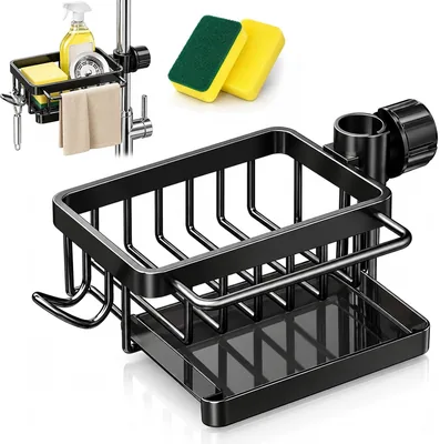 Faucet Sink Organizer Rack with Drip Tray