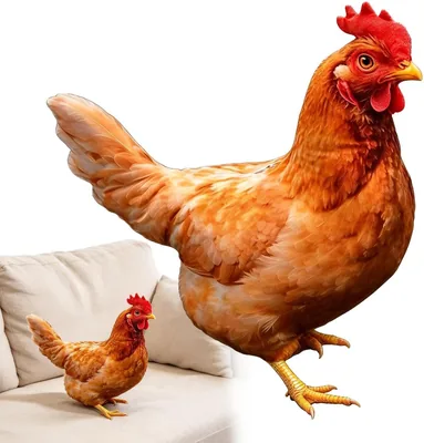 Chicken Plush Pillow - Soft Home Decor