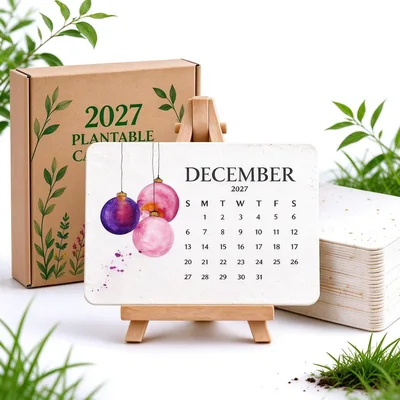 2027 Plantable Seed Calendar with Stand