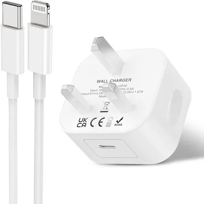 20W Fast iPhone Charger with 2m USB-C Cable