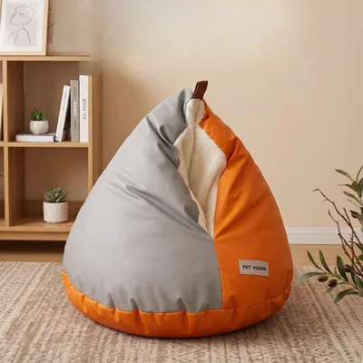 冬暖カットハウス ドーム型 寝袋付き 猫ベッド チマキ形