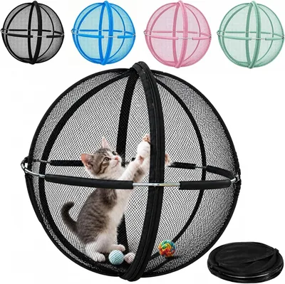 27" Rolling Cat Playpen - Mesh Exercise Ball