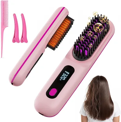 Go Brush Pro Hair Straightener Brush - 2026 Upgrade