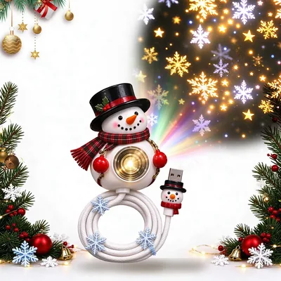 クリスマスプロジェクターライト USB駆動 クリスマスツリー形 6スライド | 装飾照明 サンタスノーフレーク投影