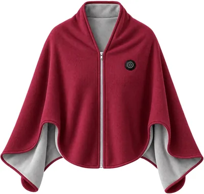 Heated USB Shawl - Fleece Lined Travel Blanket