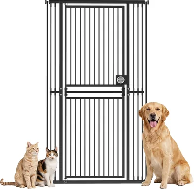 PawHut 180cm Cat Gate Black - Adjustable Pet Gate
