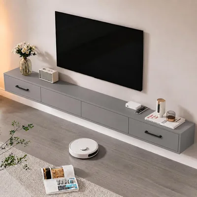 86.6" Floating TV Stand - Wall Mount Console