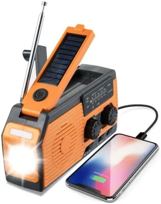 SafeNetto Wind Up Radio Solar Emergency Hand Crank