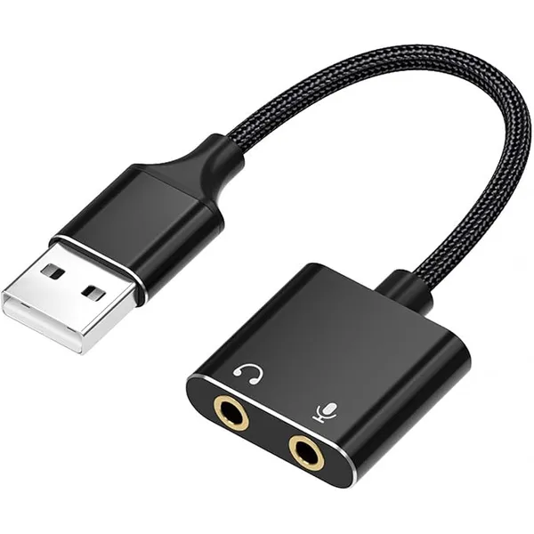 USB External Stereo Sound Adapter for Mobile Phones, Tablets, Notebooks, etc