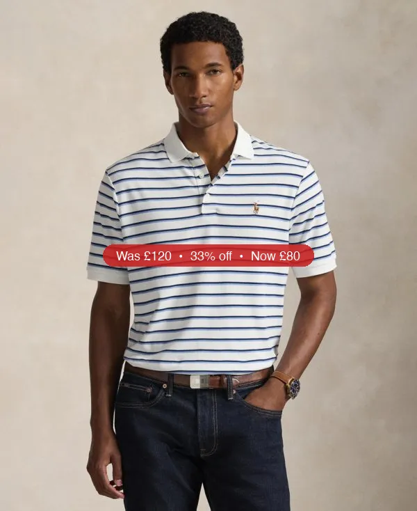Polo Ralph Lauren Men's Short-Sleeve Classic-Fit Stripe Polo Shirt - 33% Off