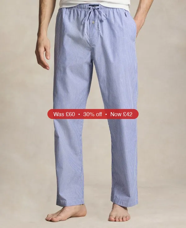 Polo Ralph Lauren Men's Classic Striped Pattern Pajama Pants - 30% Off