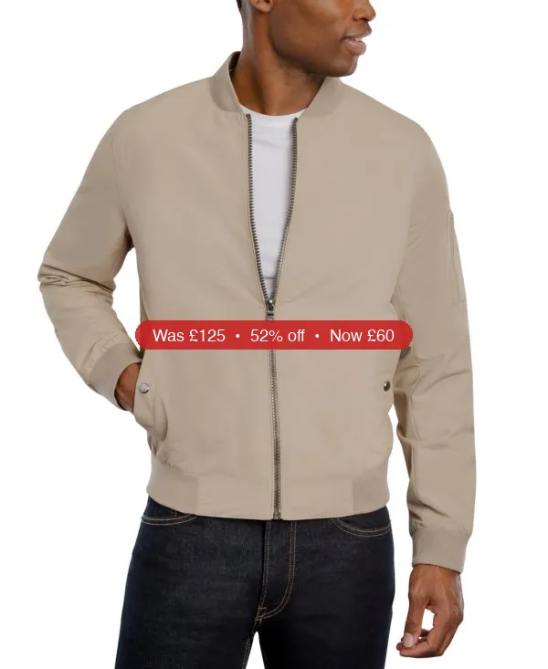 Michael Kors Men's Bomber Jacket - 52% Off