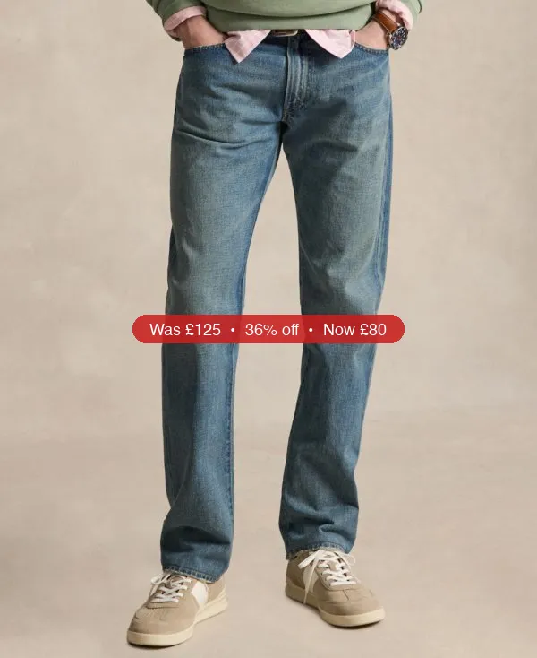 Polo Ralph Lauren Men's Slim-Fit Regular Rise Jeans - 36% Off