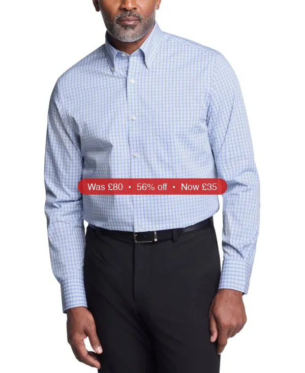 Tommy Hilfiger Men's Regular Fit Dress Shirt - 56% Off