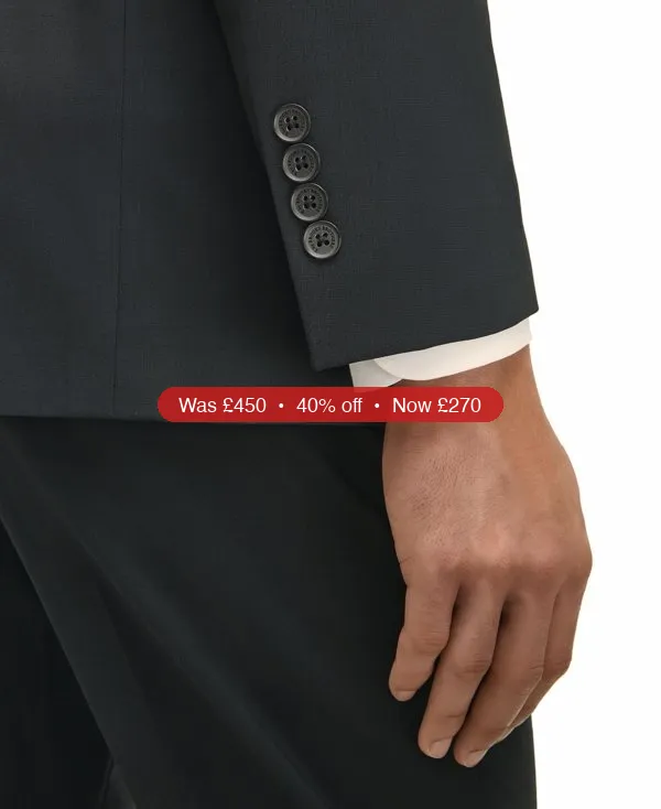 B By Brooks Brothers Men's Classic-Fit Stretch Wool Blend Suit Separates Jacket - 40% Off