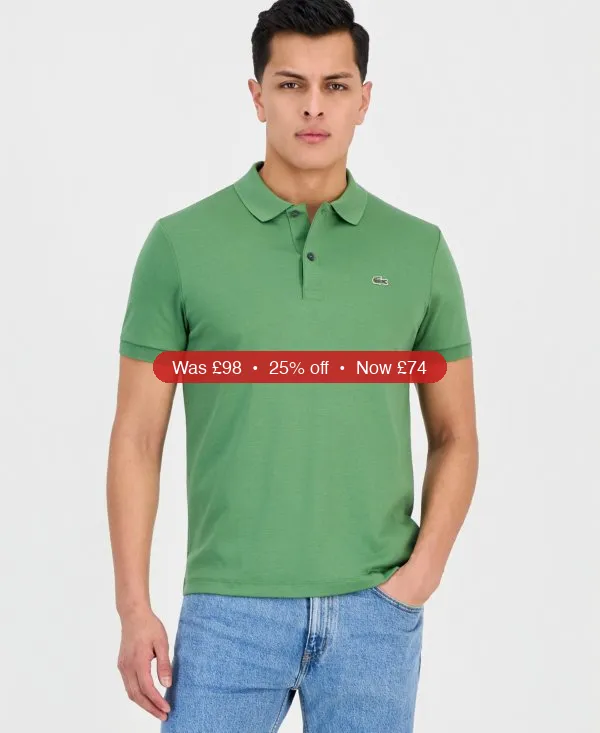 Lacoste Men's Regular-Fit Soft Touch Polo Shirt - 25% Off