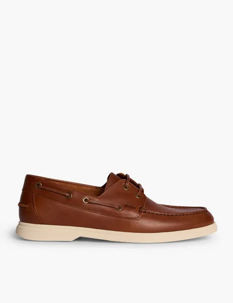 Boss Leather Boat Shoes - 52% Off