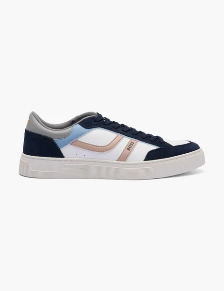Boss Faux Leather Lace Up Trainers - 52% Off
