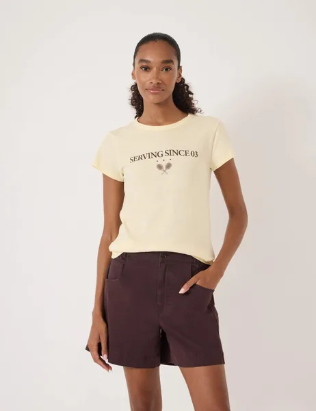 HUSH Pure Cotton Serving Since 03 Graphic T-Shirt - 50% Off