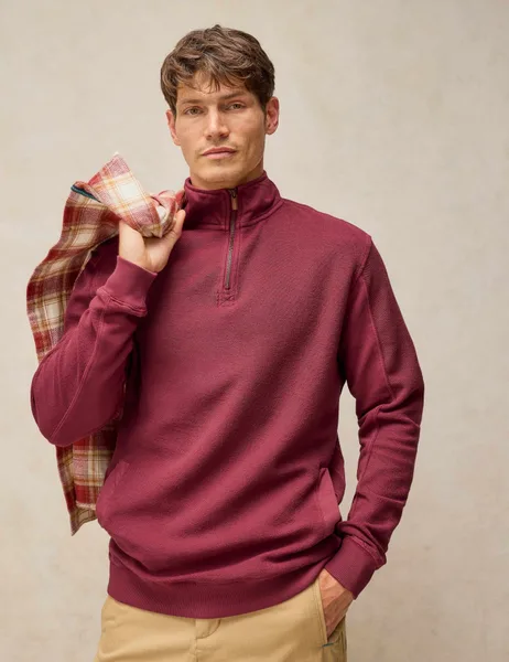 White Stuff Pure Cotton Half Zip Sweatshirt - 3% Off