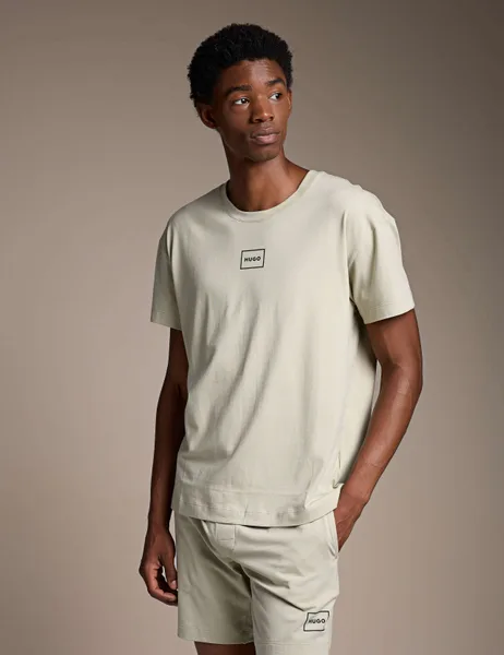Hugo Laze Cotton Rich Jersey Logo T-Shirt - 44% Off