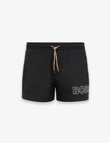 Boss Pocketed Quick Dry Logo Graphic Swim Shorts - 26% Off