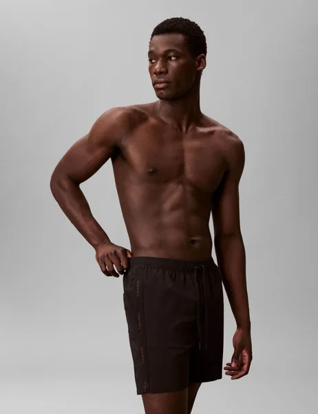 Calvin Klein Logo Tape Swim Shorts - 69% Off