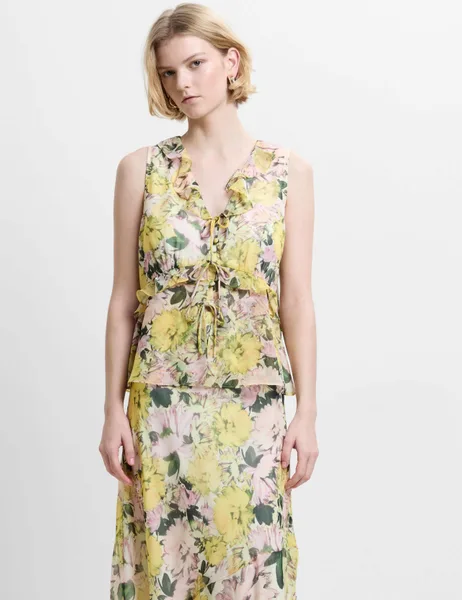 French Connection Floral V-Neck Top - 50% Off