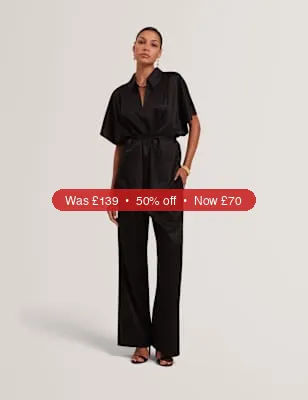 Ted Baker Elasticated Waist Straight Leg Trousers - 50% Off