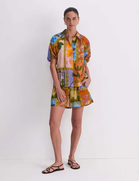 Sportscraft Pure Cotton Floral Shirt - 50% Off