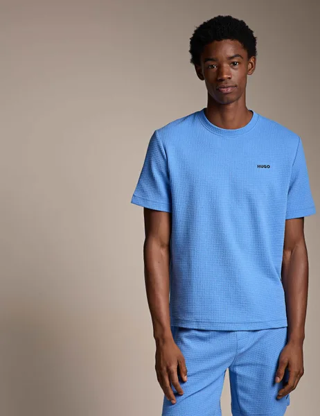 Hugo Austin Embroidered Logo Pyjama T-Shirt - 51% Off