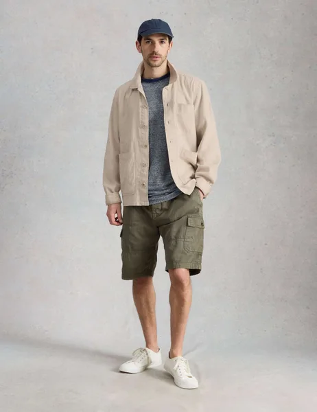 White Stuff Cotton Linen Blend Overshirt - 50% Off