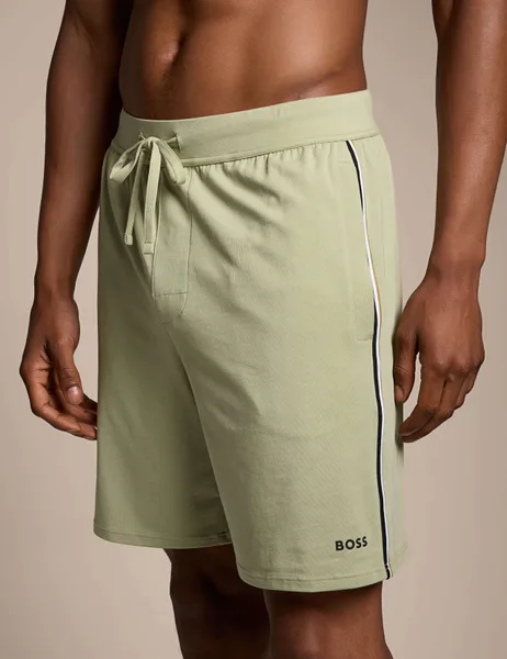 Boss Elasticated Waist Side Stripe Jersey Shorts - 44% Off