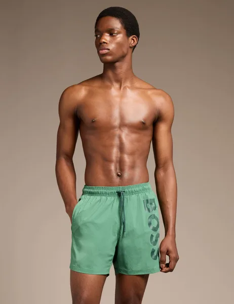 Boss Quick Dry Pocketed Logo Graphic Swim Shorts - 67% Off