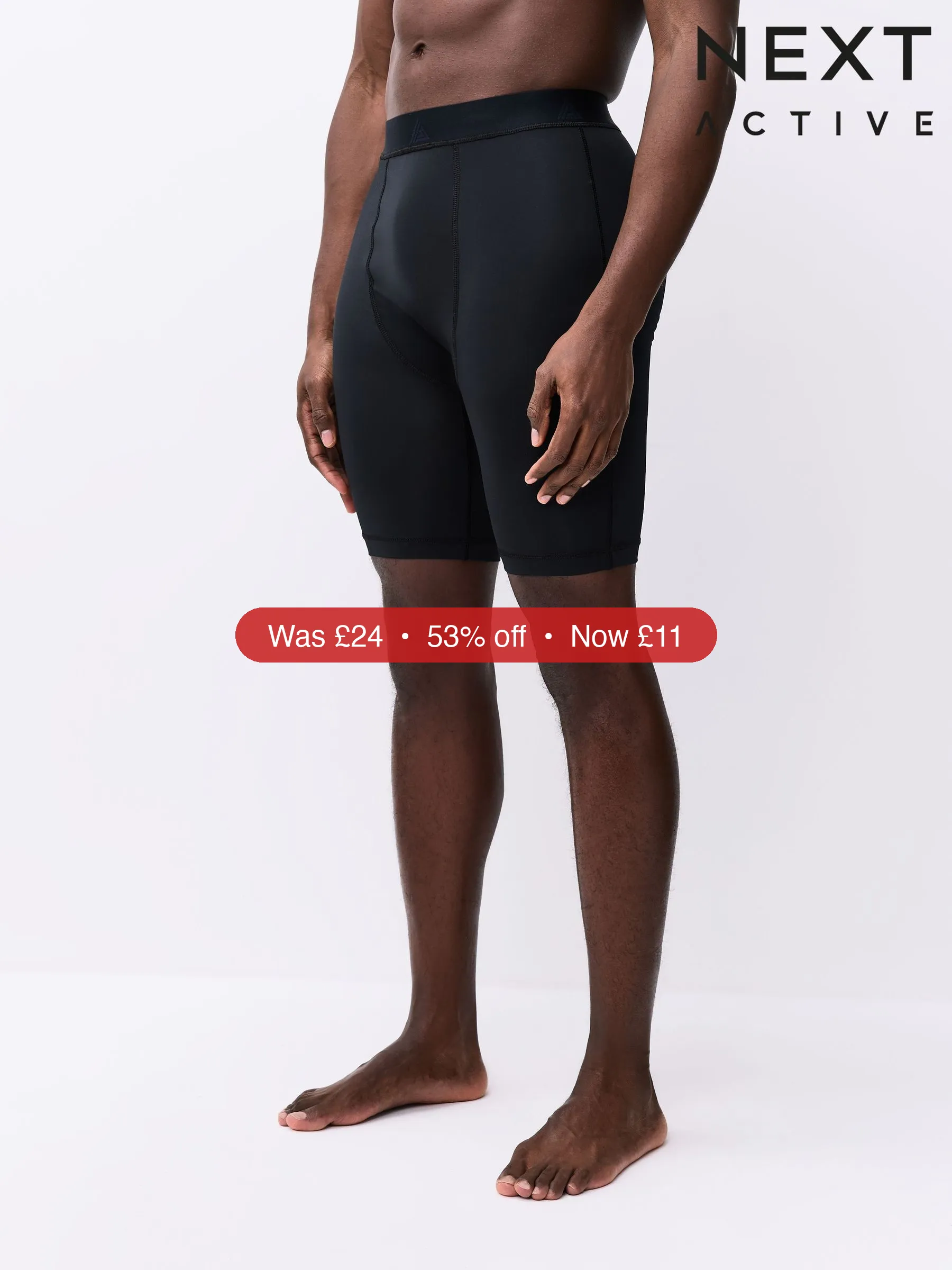 Next Black Active Short Thermal Base Layer - 53% Off