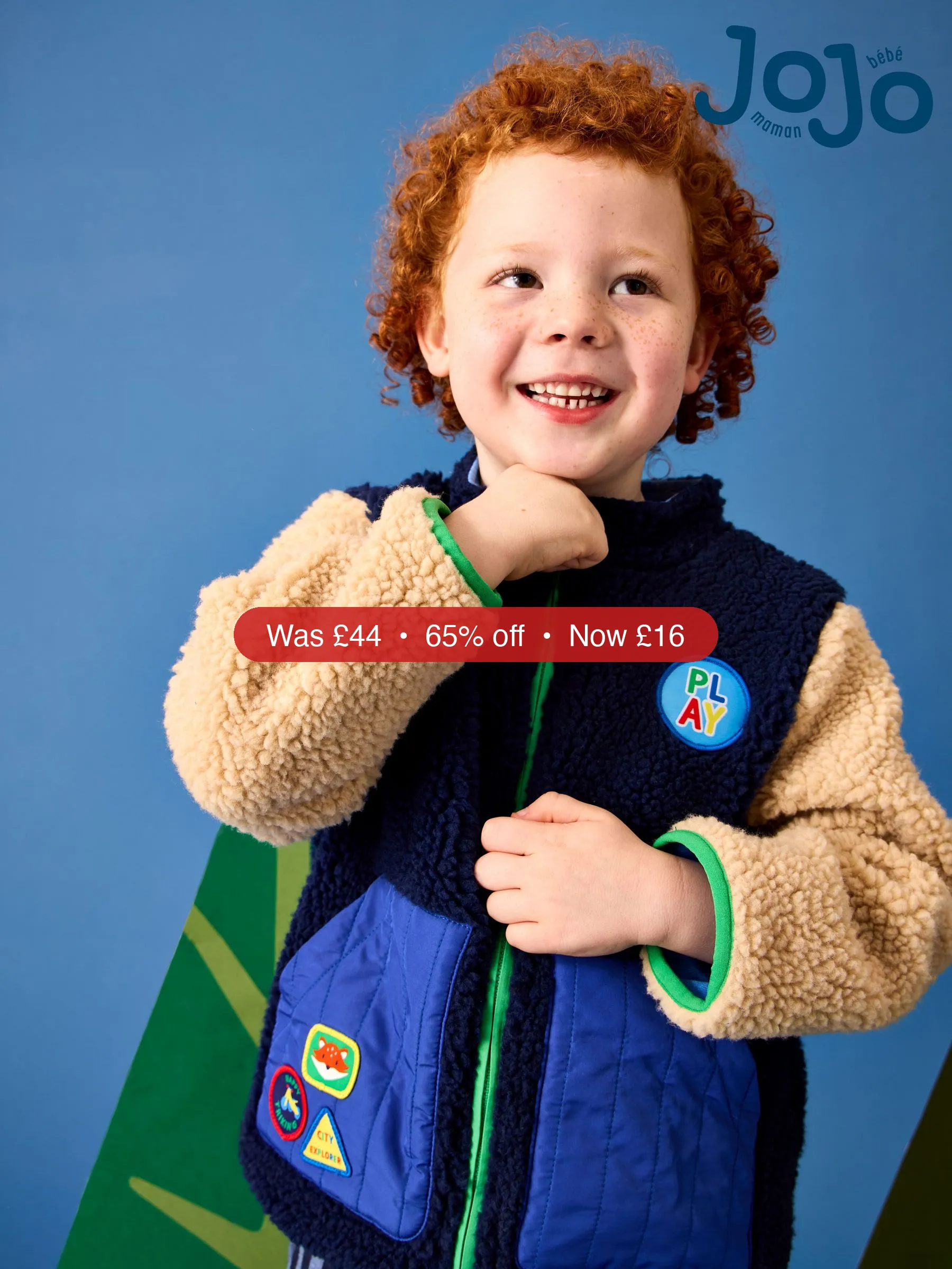 Next JoJo Maman Bébé Navy Blue Hooded Teddy Fleece Jacket - 65% Off