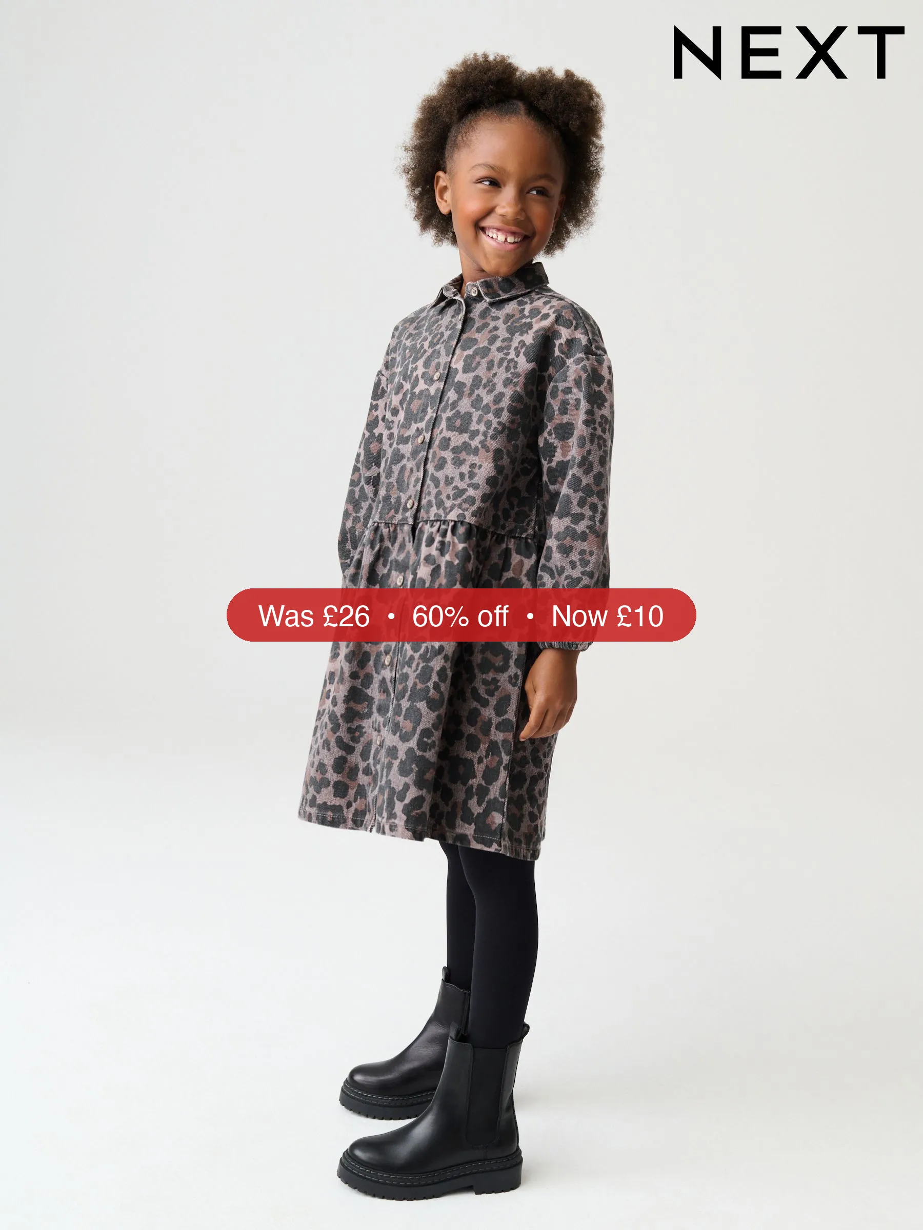 Next Animal Shirt Dress (3-16yrs) - 60% Off