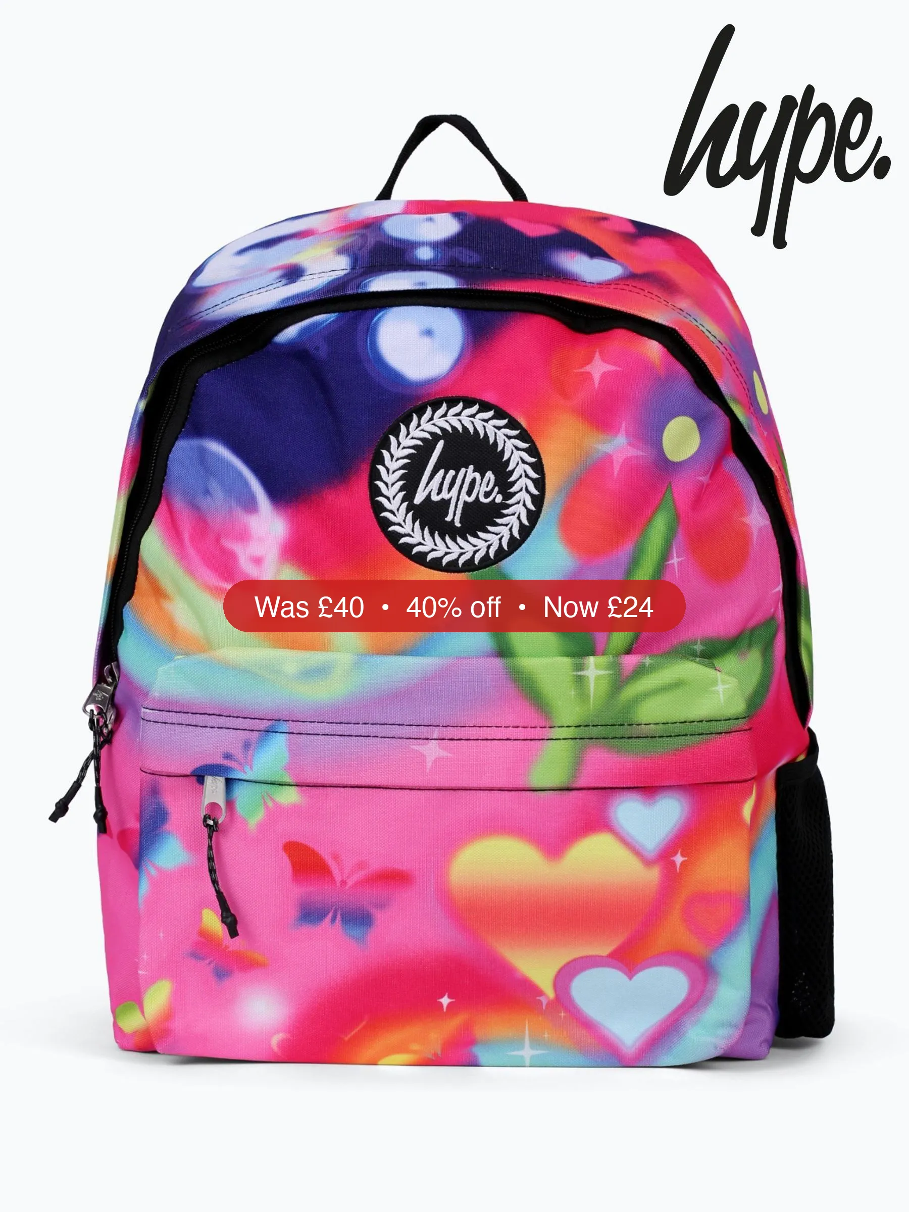 Next Hype Pink Multi Head Up In The Clouds Bag - 40% Off