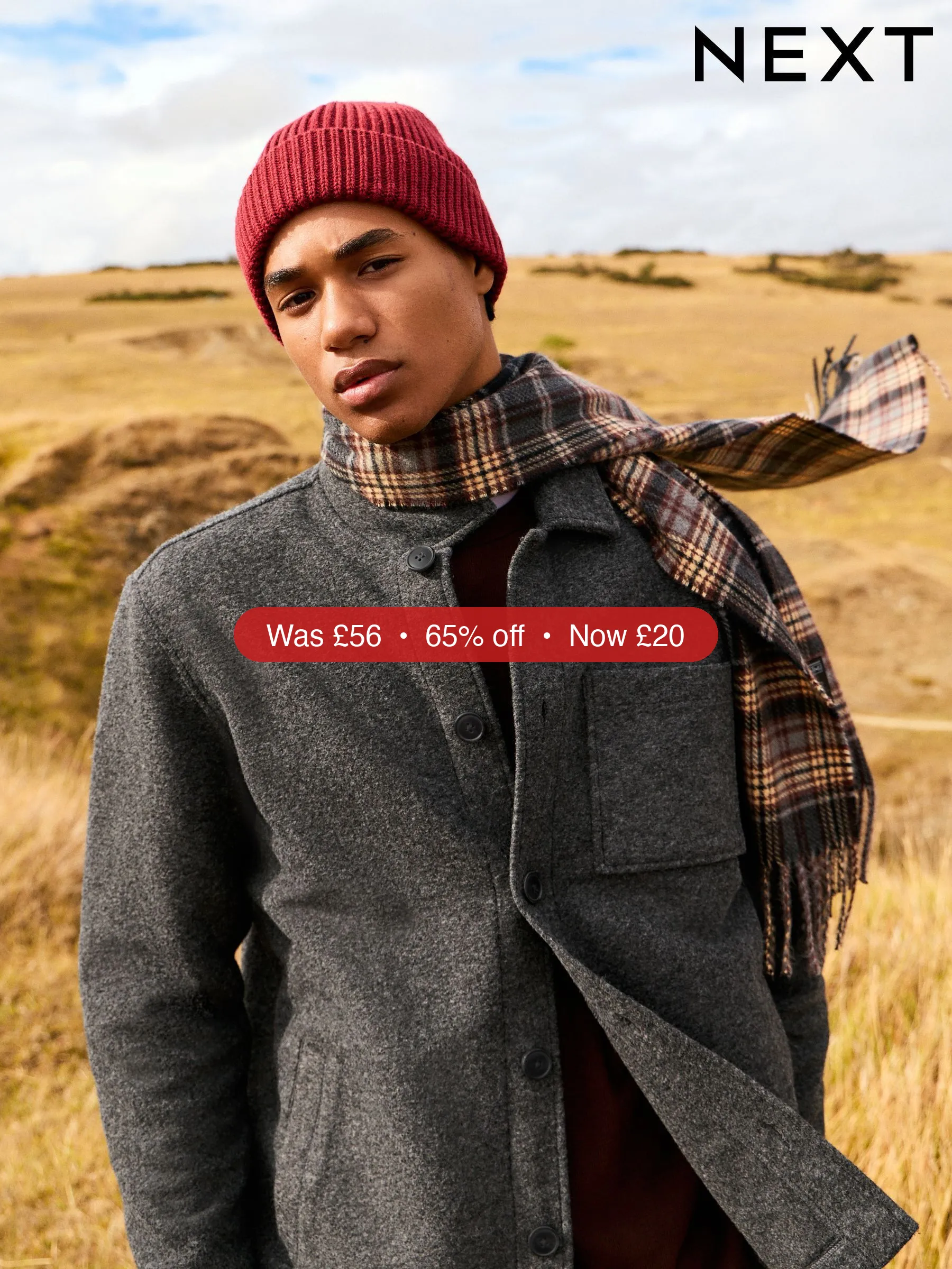 Next Slate Grey Wool Look Fleece Shacket - 65% Off