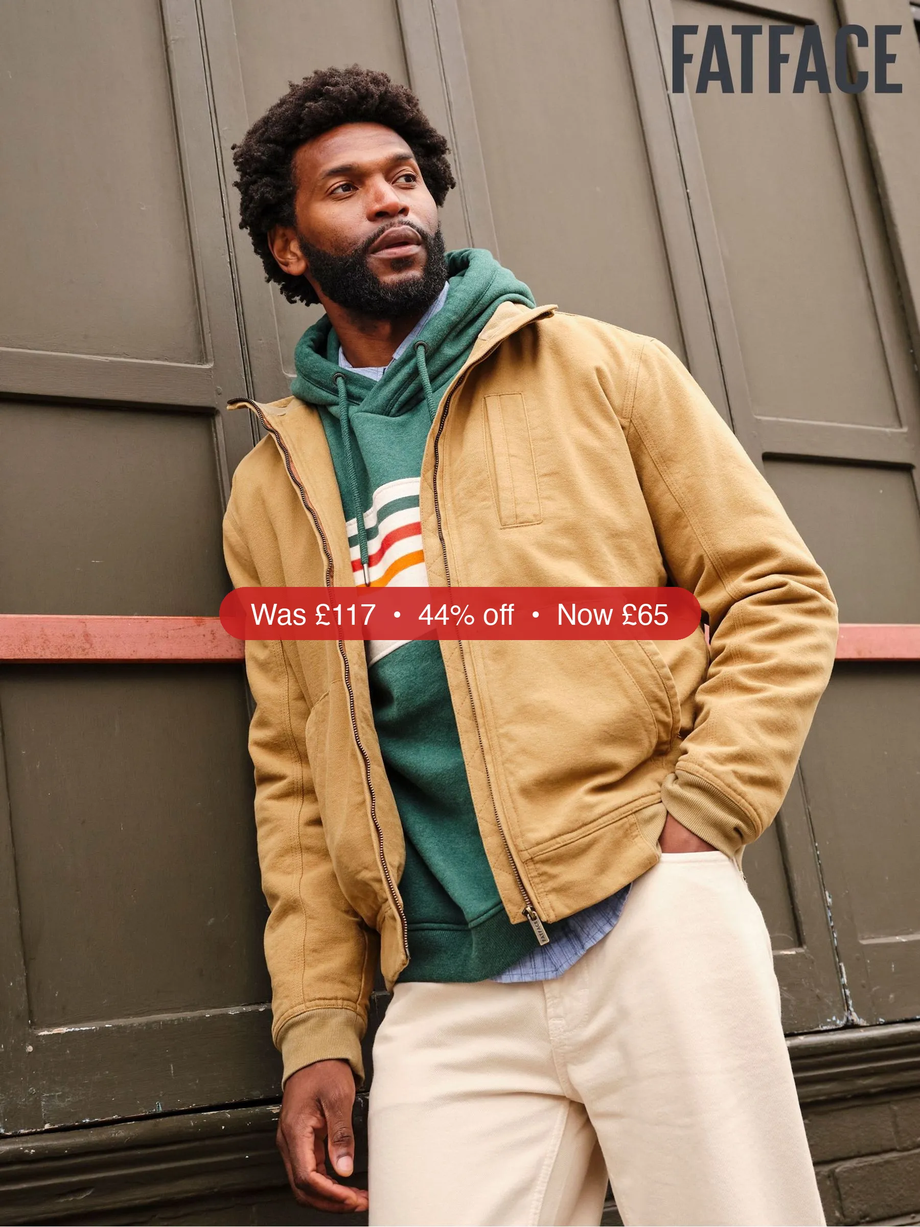 Next FatFace Harrington Stone Bomber Jacket - 44% Off